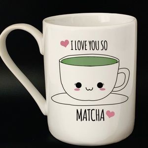 Matcha teacup, kawaii cute coffee mug, tea mug